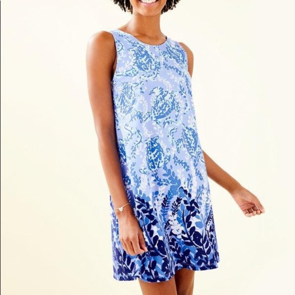 EUC LILLY PULITZER KRISTEN DRESS TURTLEY (S31)